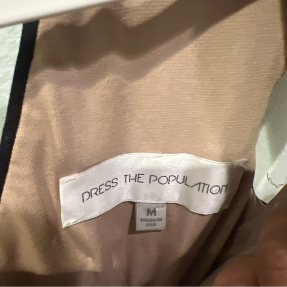 Dress The Population Women's Black Tabitha Sequin Cocktail Bodycon Dress Size M - Picture 8 of 10